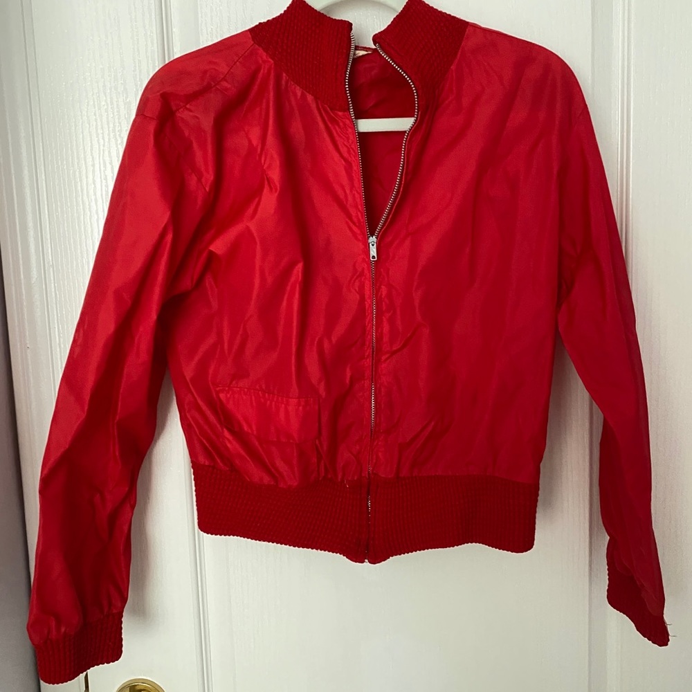 Red Windbreaker Jacket